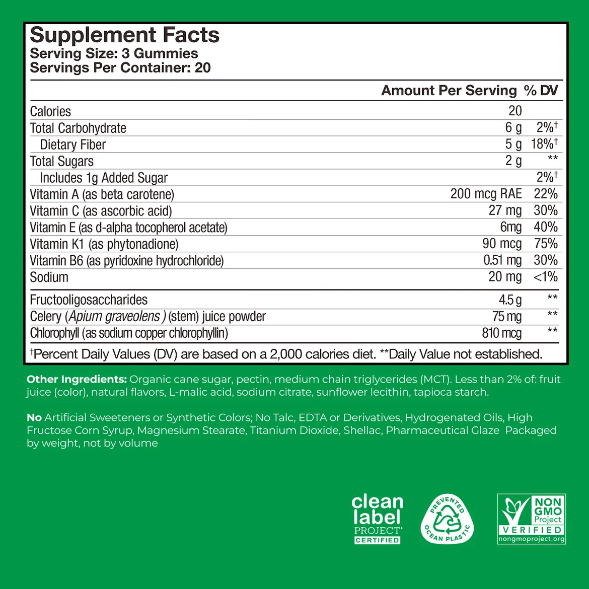 Celery Juice Fiber Gummies