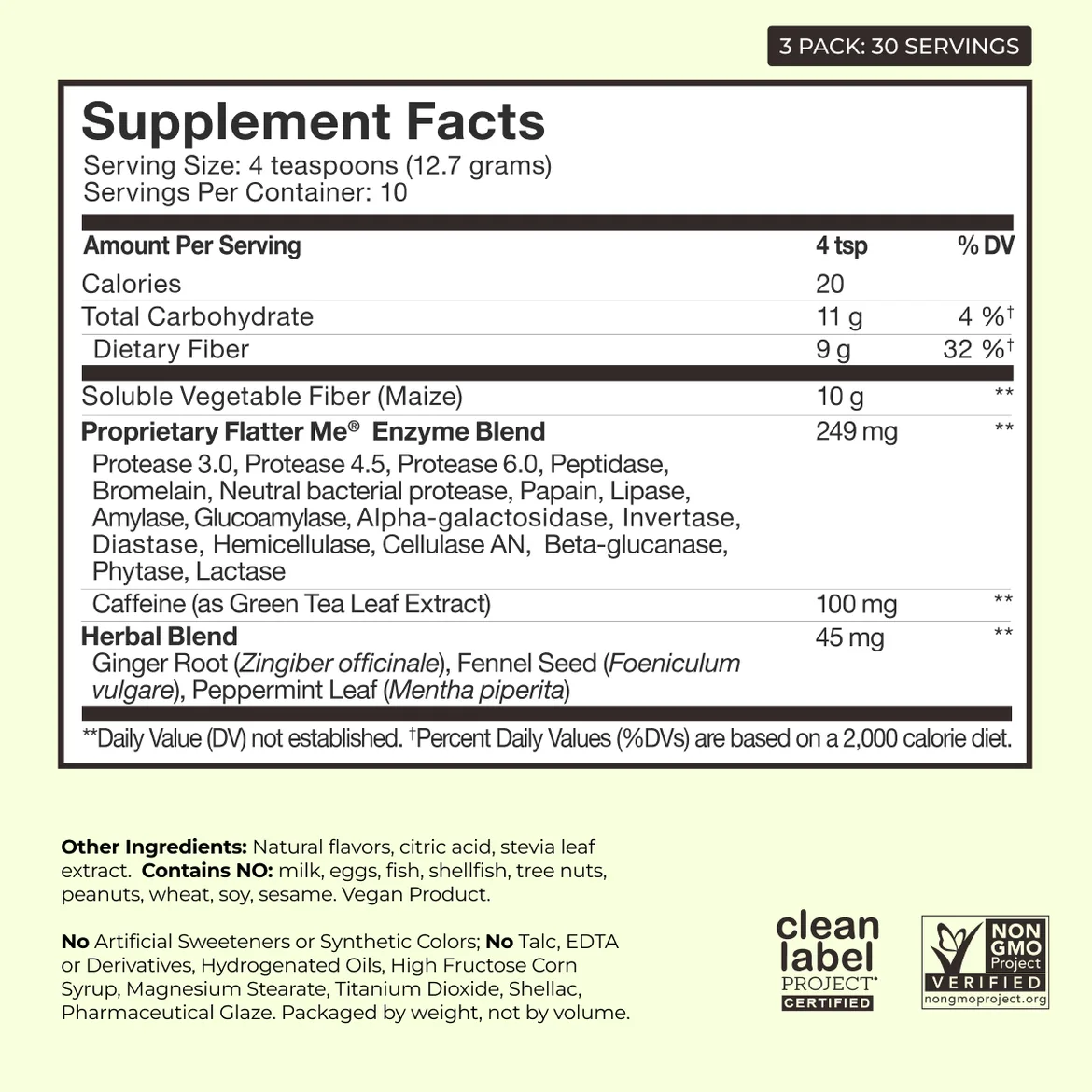 Flatter Me Fiber GLP‑1 Booster (30 servings)